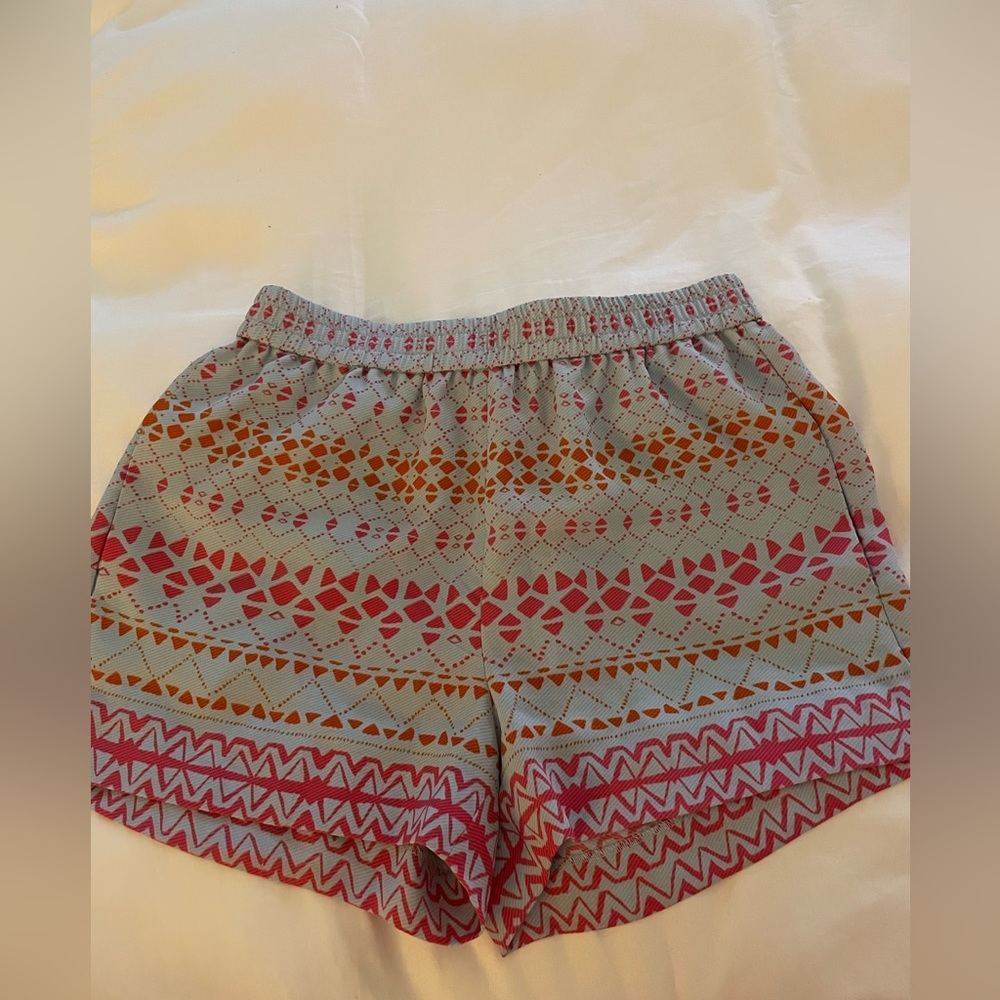 BCBG MaxAzria Blue, Pink and Orange Shorts
